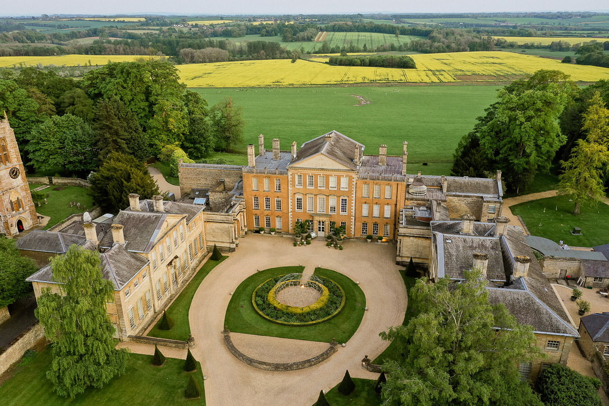 Charley and Jack's Aynhoe Park Wedding 7 Aynhoe Park Drone